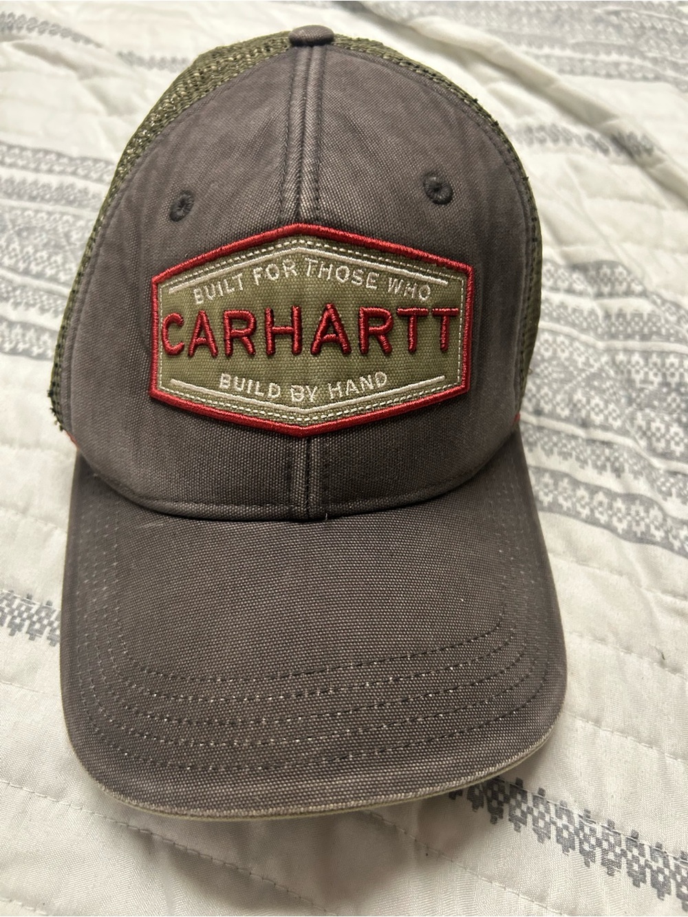 Carhartt Men's Brown & Olive Patch Trucker Hat